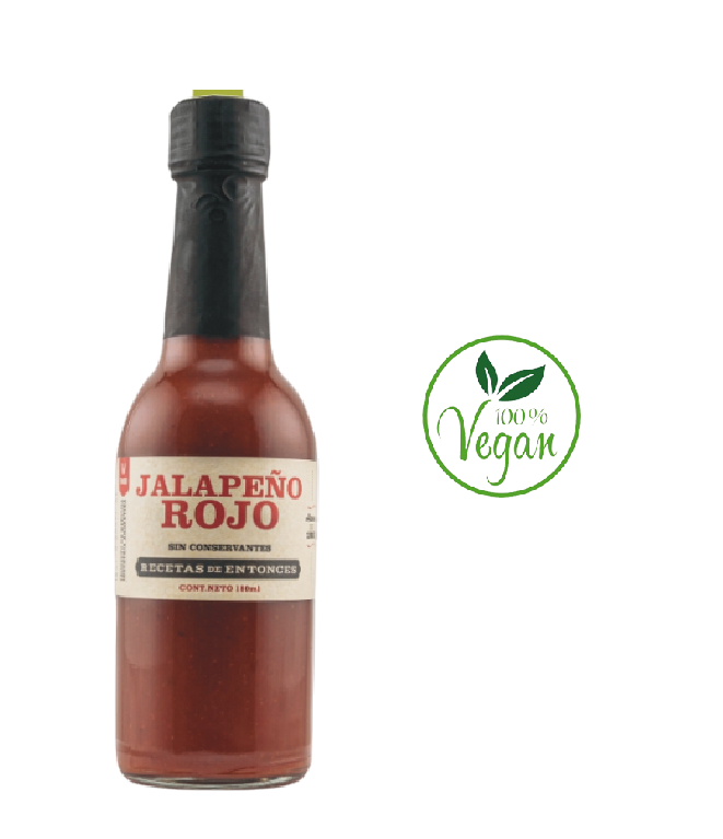 Salsa de Jalapeño Rojo 180 Grs. RECETAS DE ENTONCES