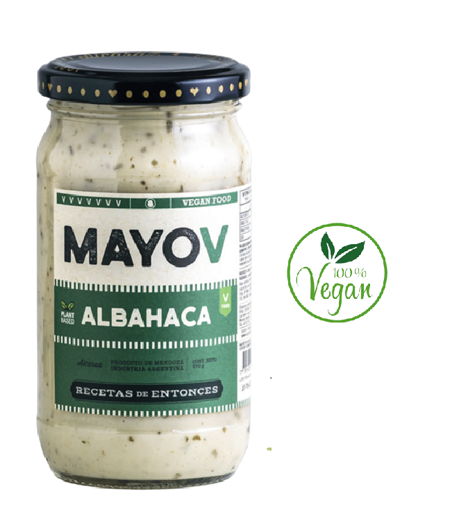 Mayonesa 100% Vegana Albahaca 270 Grs. RECETAS DE ENTONCES