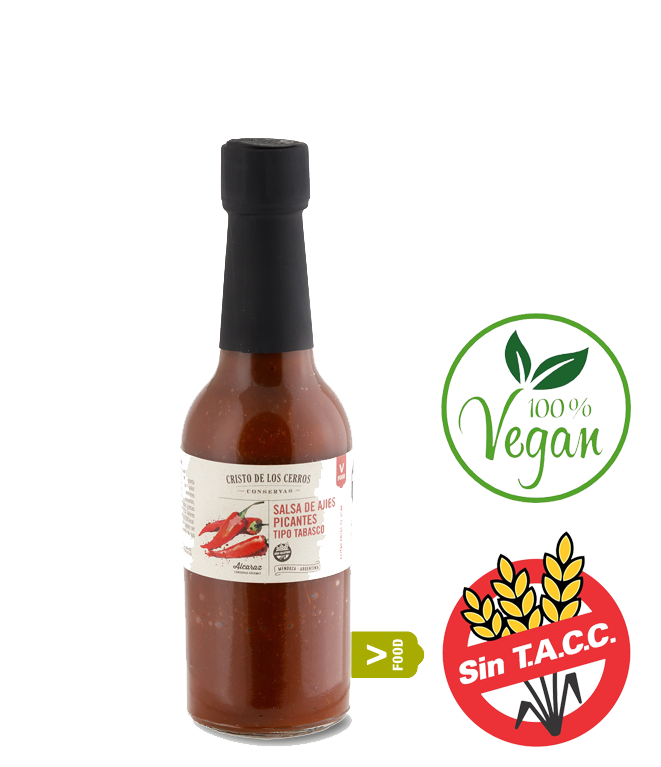 Salsa de Ají Picante Tipo Tabasco 180 Grs. CRISTO DE LOS CERROS