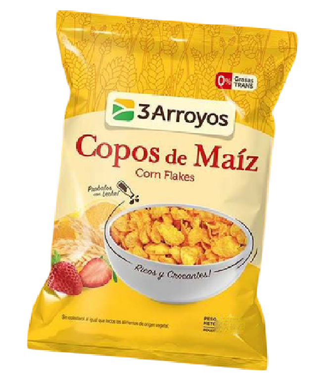 Cereal Copos de Maíz Naturales 150 Grs. 3 ARROYOS