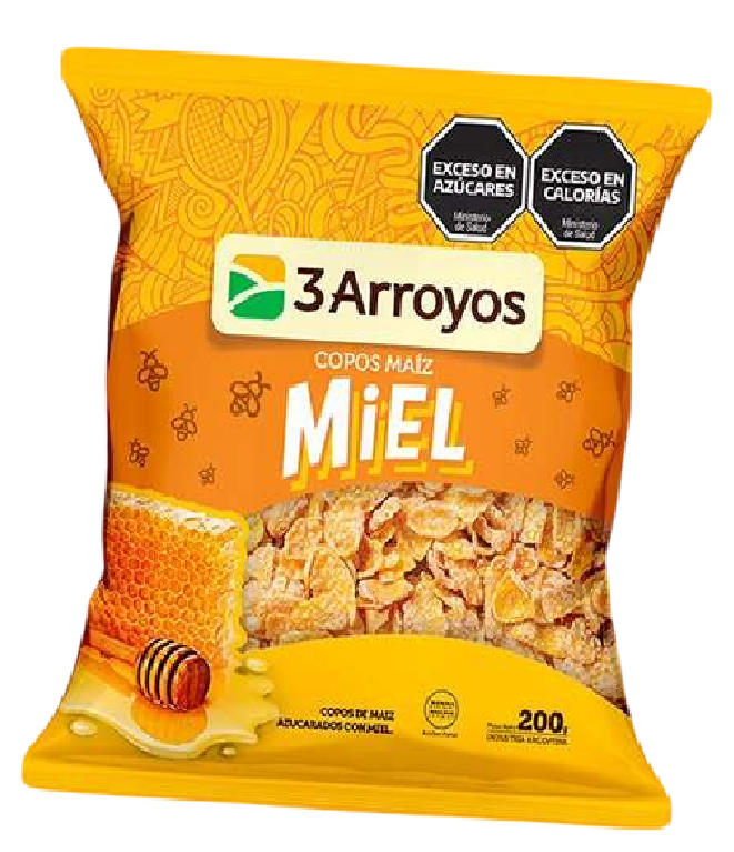 Cereal Copos de Maíz Azucarados con Miel 200 Grs. 3 ARROYOS