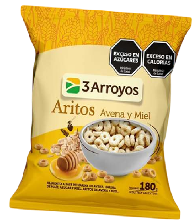 Cereal Aritos de Avena y Miel 180 Grs. 3 ARROYOS