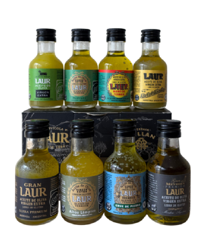 Aceite de Oliva V. Extra Mini Pack 8 Variedades 8 Un. x 30 ml LAUR