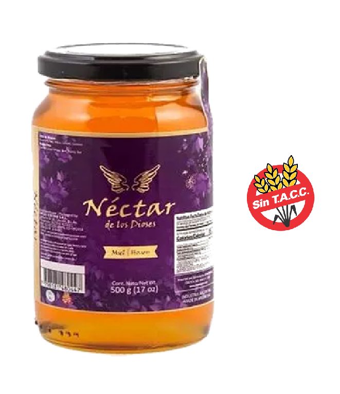 Miel Cruda Multiflora 100% Natural Frasco 500 Grs. NECTAR