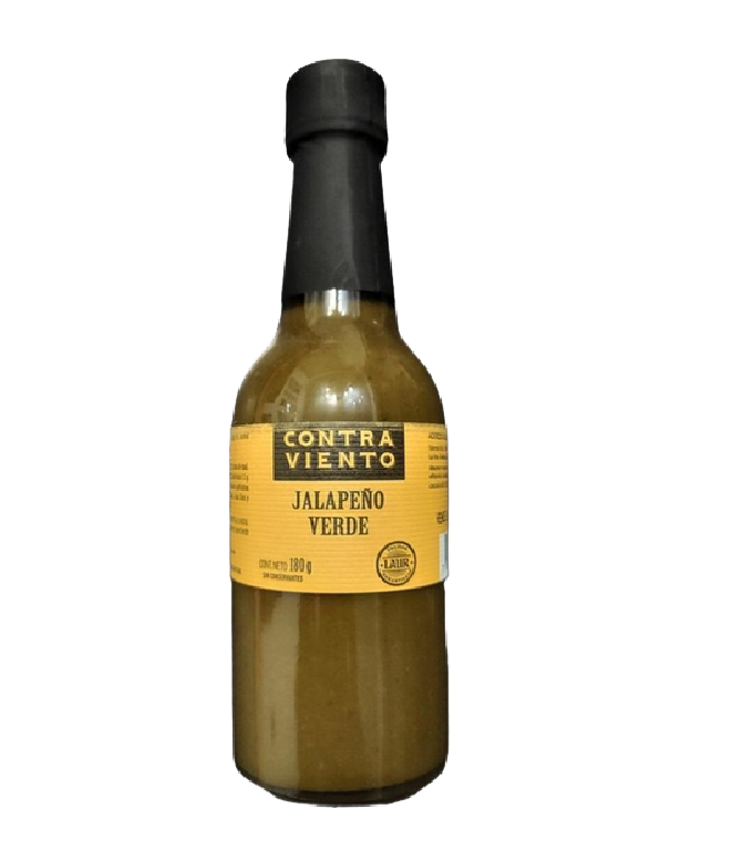 Salsa de Jalapeño Verde 180 Grs. CONTRA VIENTO