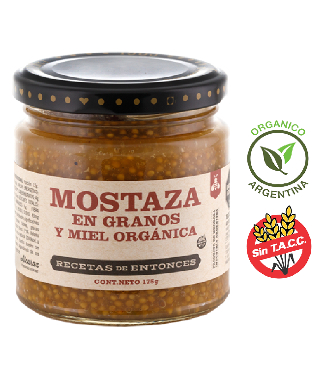 Mostaza en Granos y Miel Orgánica 170 Grs. RECETAS DE ENTONCES