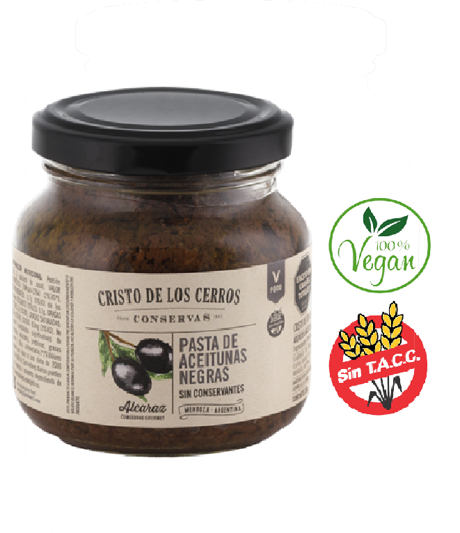 Pasta de Aceitunas Negras 200 Grs. CRISTO DE LOS CERROS