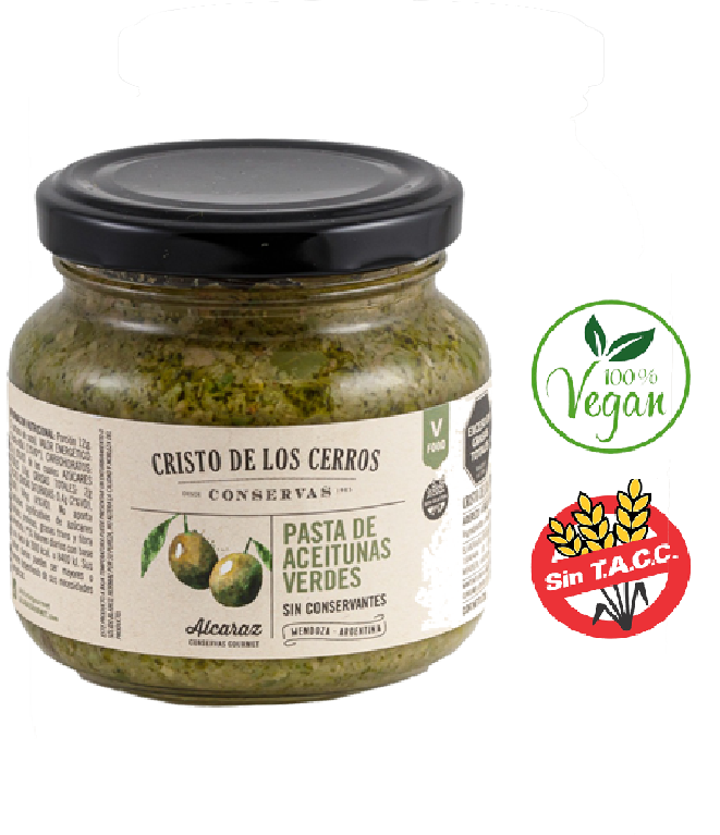 Pasta de Aceitunas Verdes 200 Grs. CRISTO DE LOS CERROS